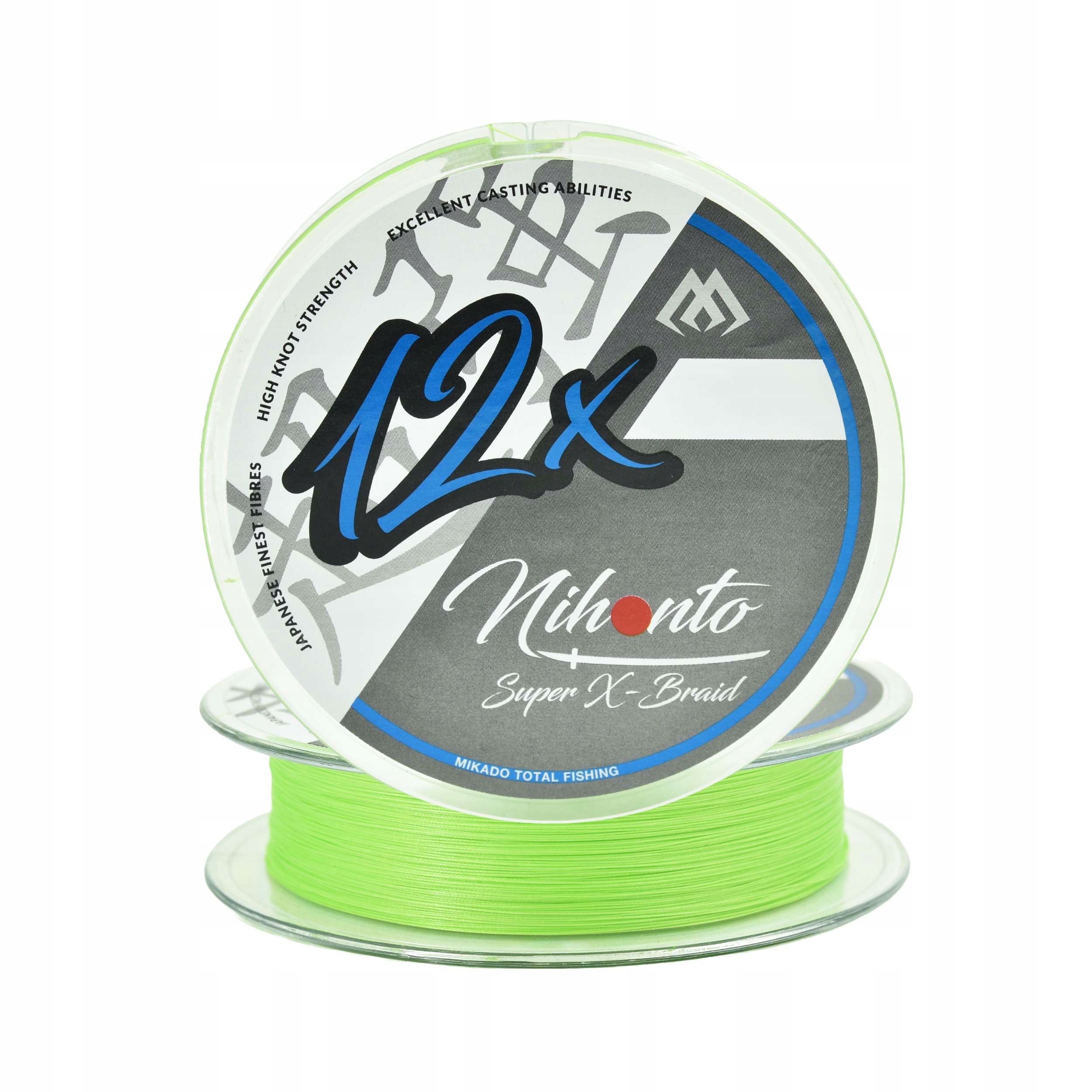 Plecionka spinningowa Mikado Nihonto Super12X-Braid 0.12mm 150m 9,83kg fluo