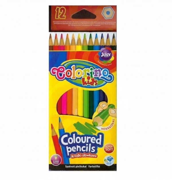 

Kredki ołówkowe heksagonalne Colorino Kids, 12 szt