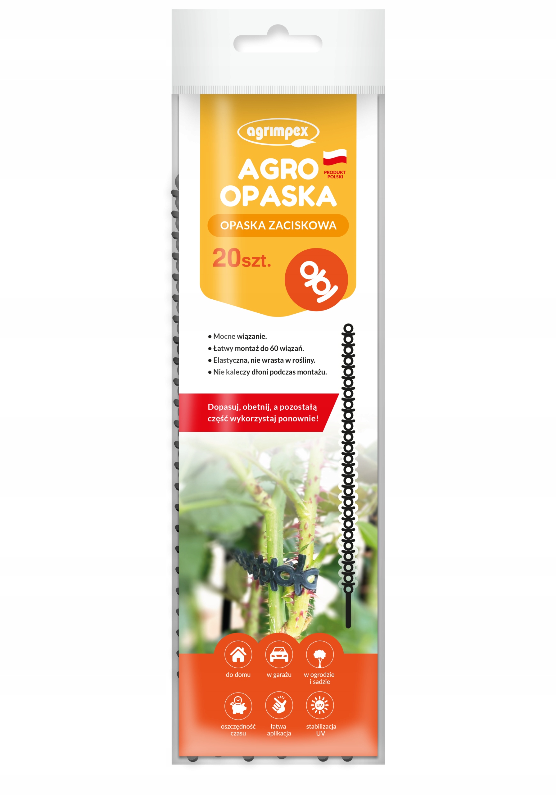 

Agro Opaska zaciskowa mocowanie roślin 20 szt.