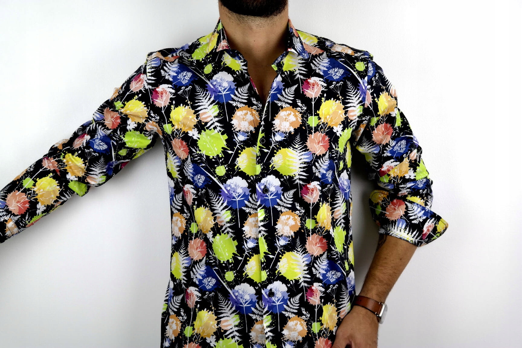 HARVEY JOHNSON Koszula męska HJ131 Rozm M 39/40 Fason slim