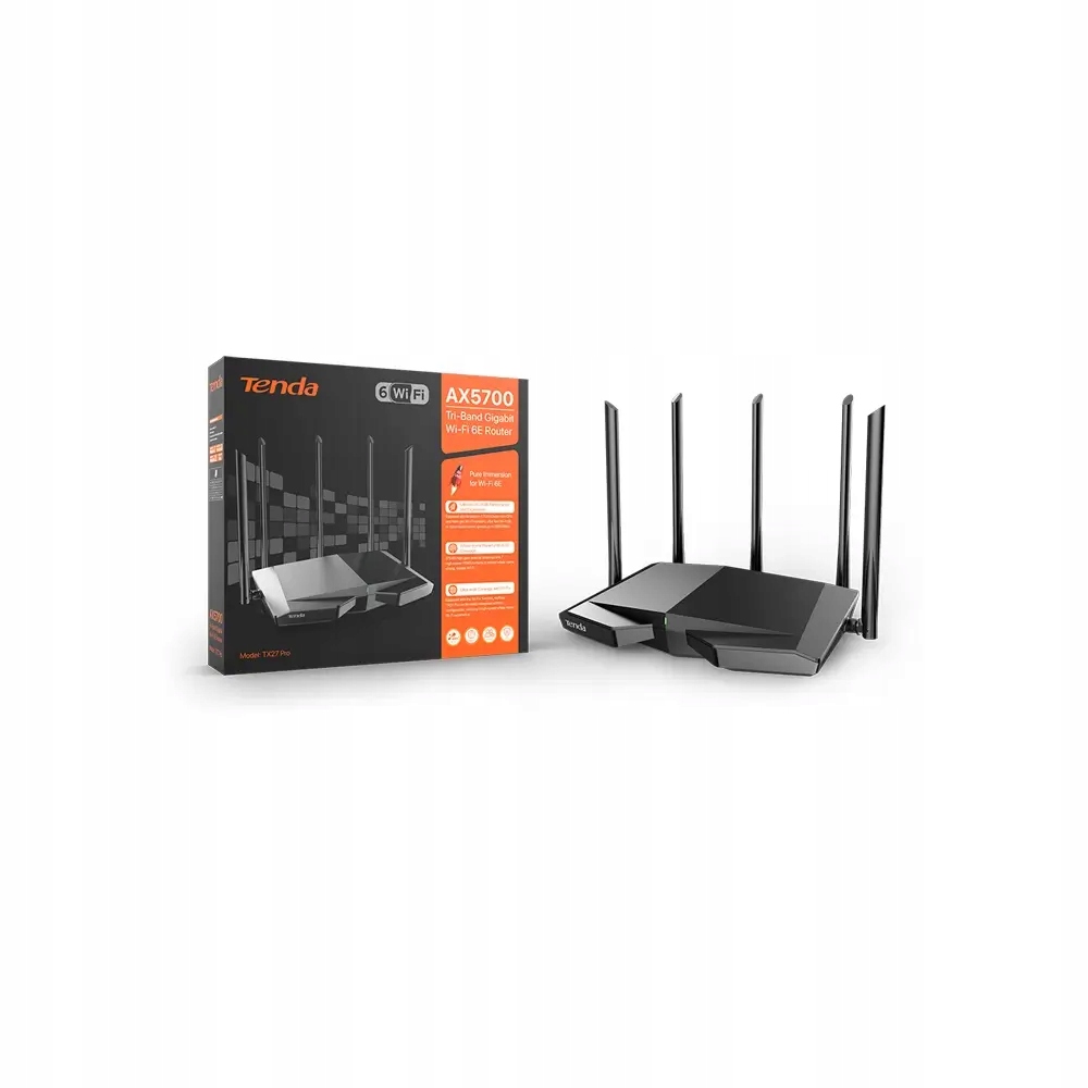 Router Tenda TX27 Pro 802.11ax (Wi-Fi 6) 2,4 GHz/5 GHz 3x LAN