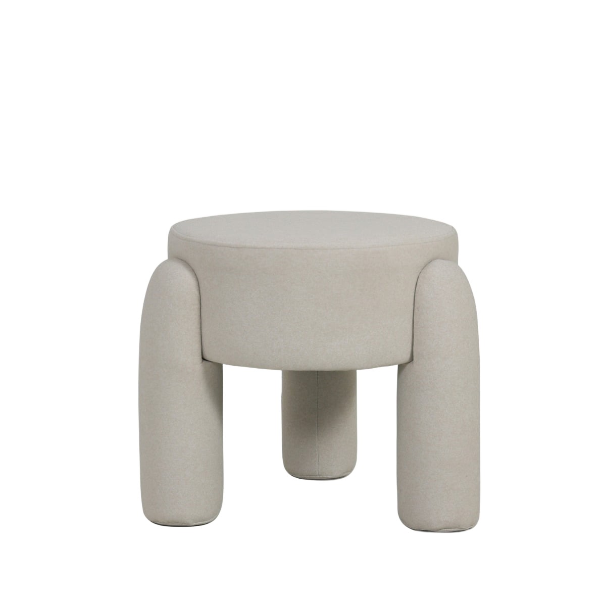 Taburet Ollera v látce ecru 46,5x46,5x41 cm Homla