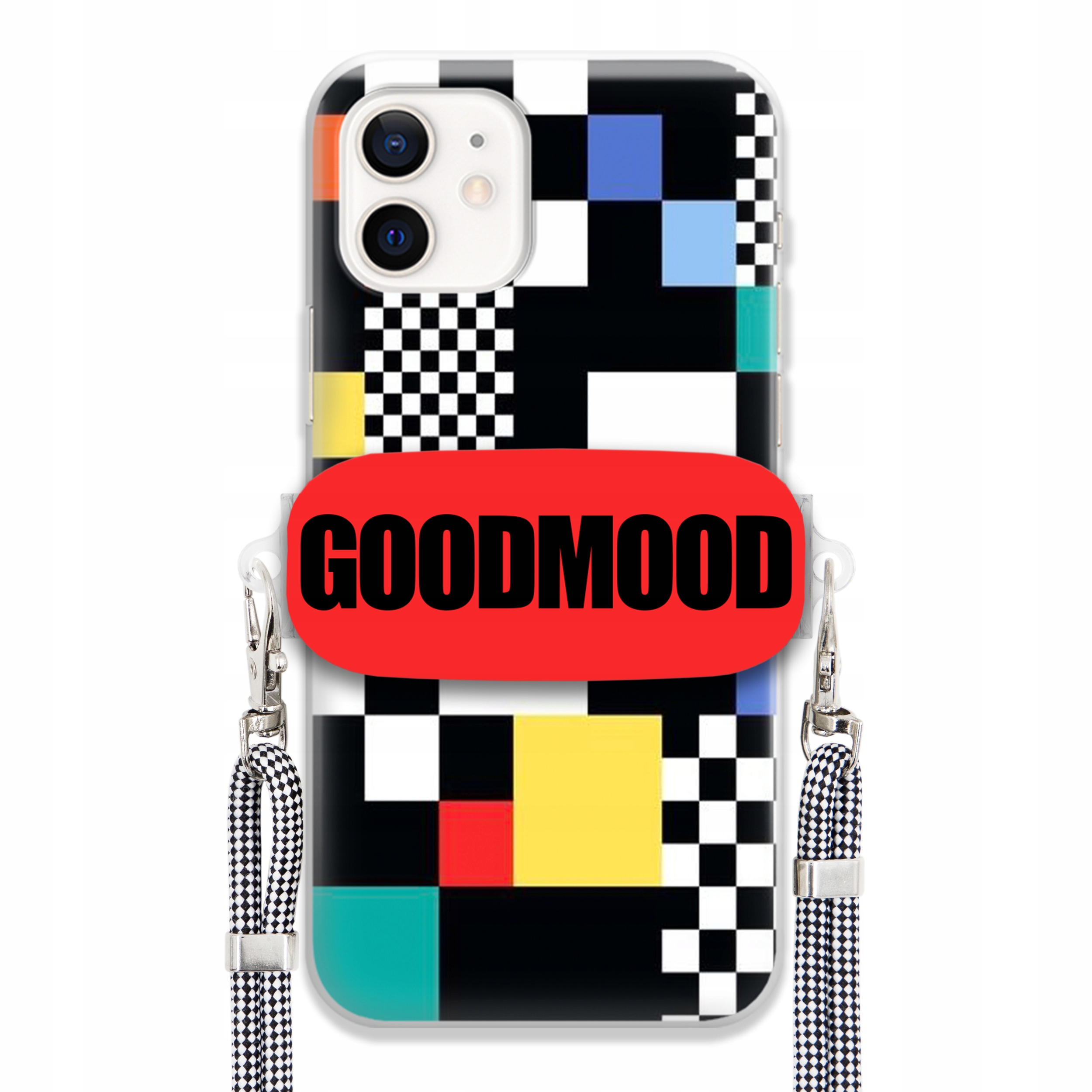 Puzdro Pre iPHONE 12 Case Držiak Na Vodítko Telefónu Pixelart Goodmood MIX Wz