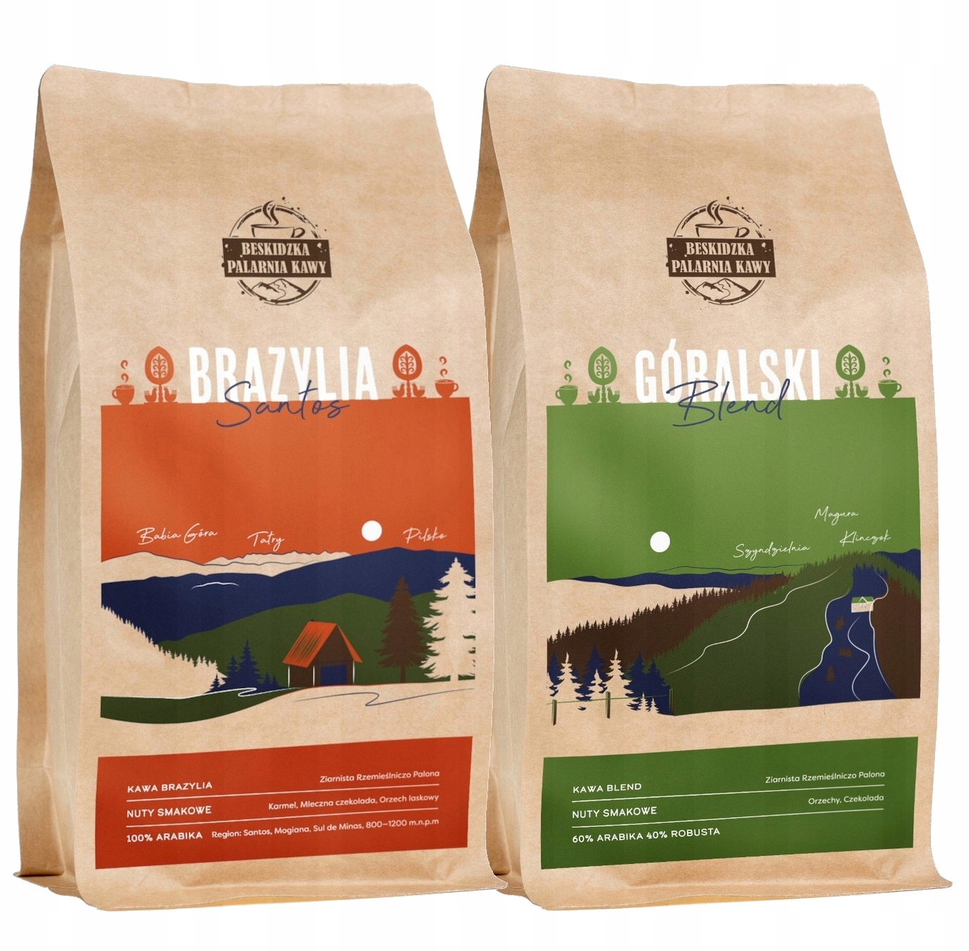 Levně Čerstvě Pražená Káva Zrnková Brazílie Horská 2x500g Speciality