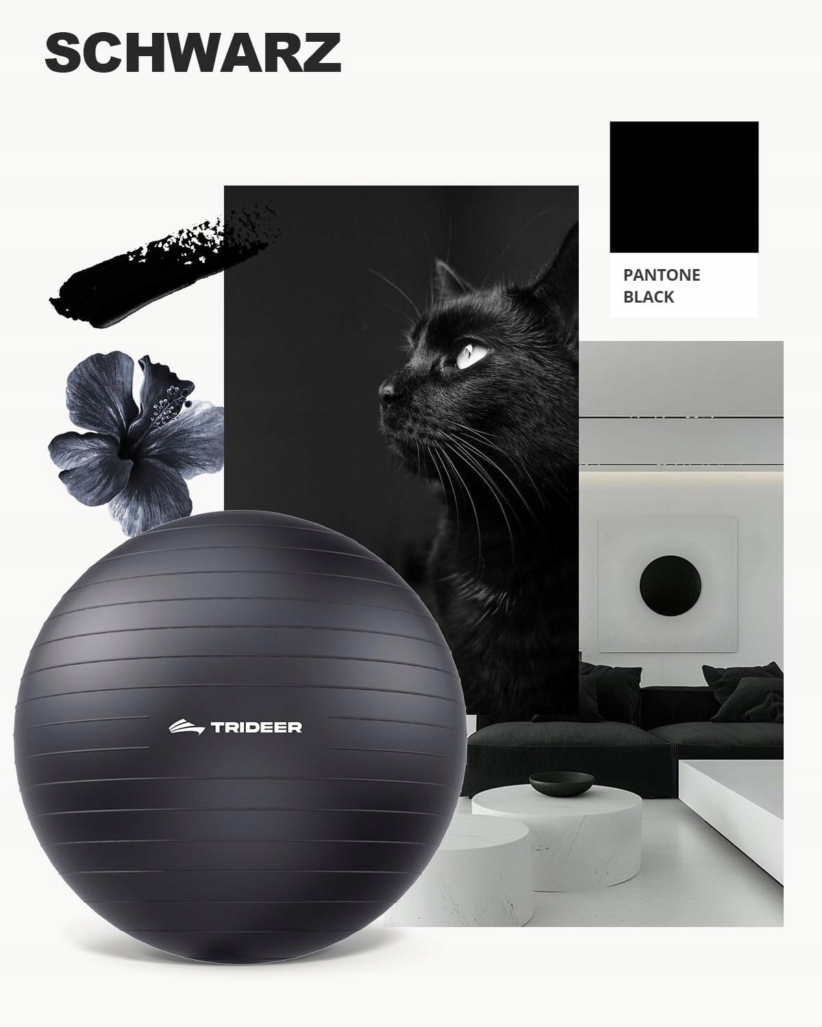 TRIDEER Gruby Piłka Gimnastyczna Ciążowa Anty-Wybuchowa 45-85 cm Fitness — miniatura 7
