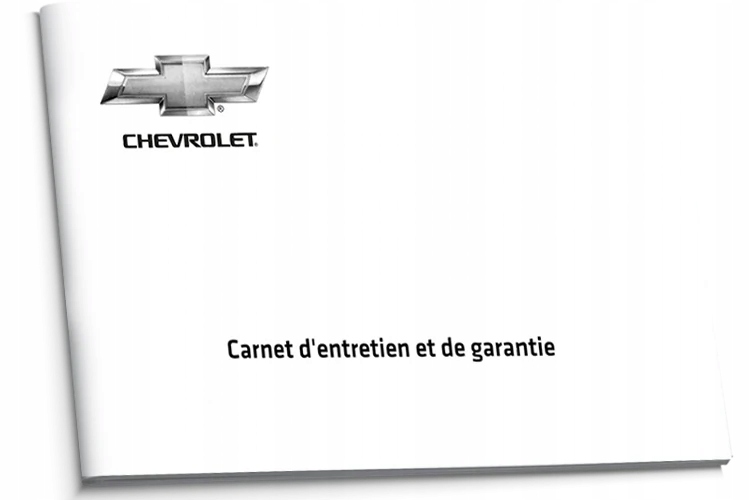 Chevrolet Francouzská čistá servisní kniha