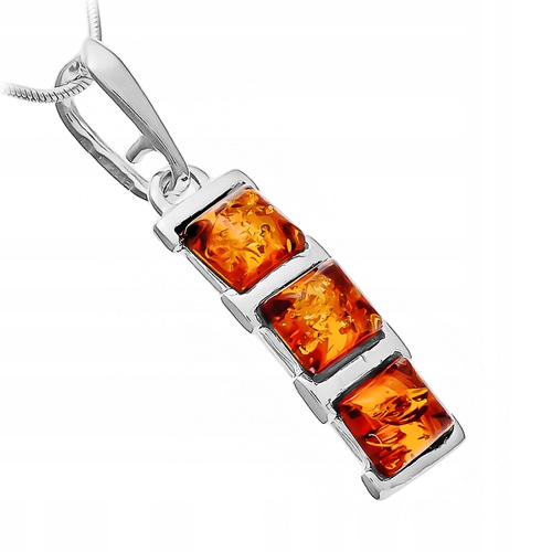 Stříbrný Přívěsek s originálním přírodním Jantarovým přívěskem Stříbro ze Stříbra