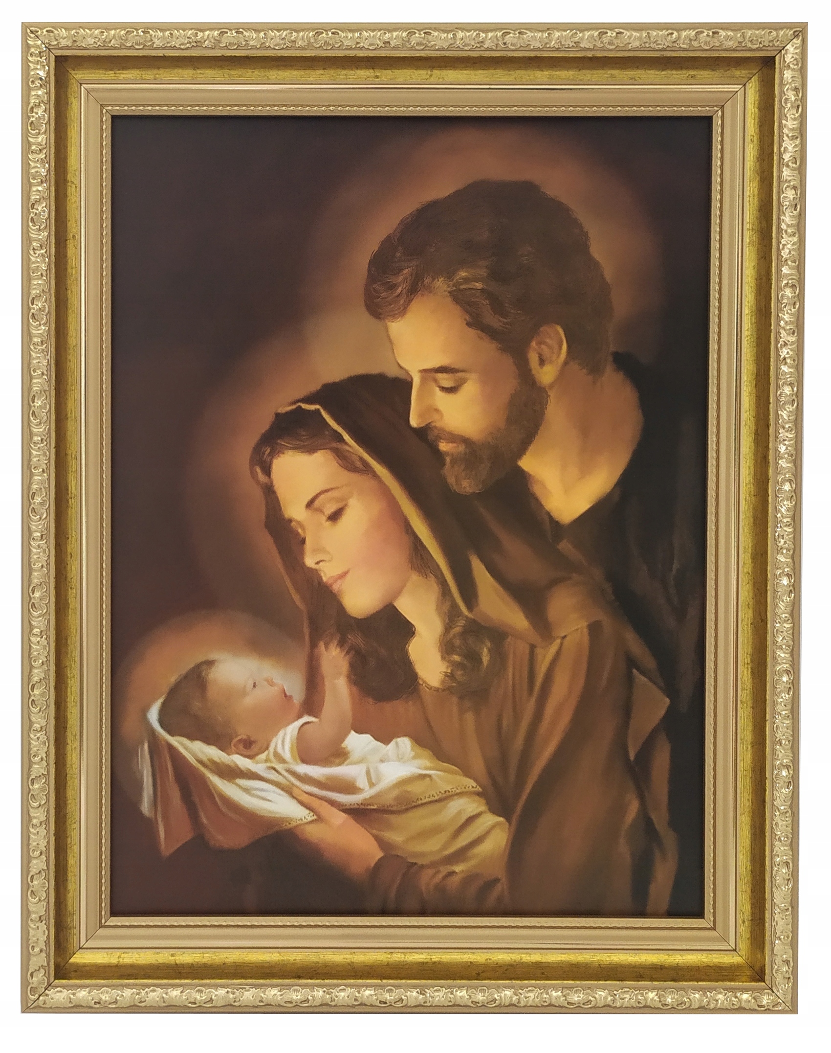 

Święty Obraz Religijny 39X49 Złota Drewniana Rama