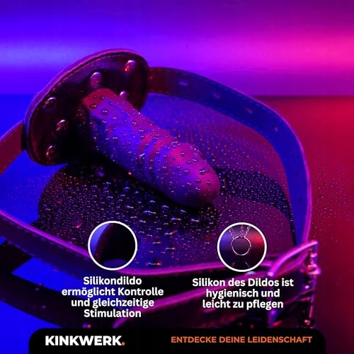 KINKWERK Knebel Z Silikonowym Dildo Regulowany Dla Mężczyzn i Kobiet — miniatura 2
