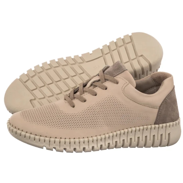 Kožené boty Dámské Polobotky Artiker Béžová 58C3084 Béžová