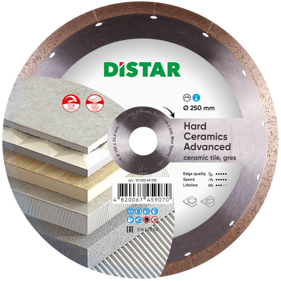 

Distar Tarcza diamentowa 250x25.4mm ceramika gres