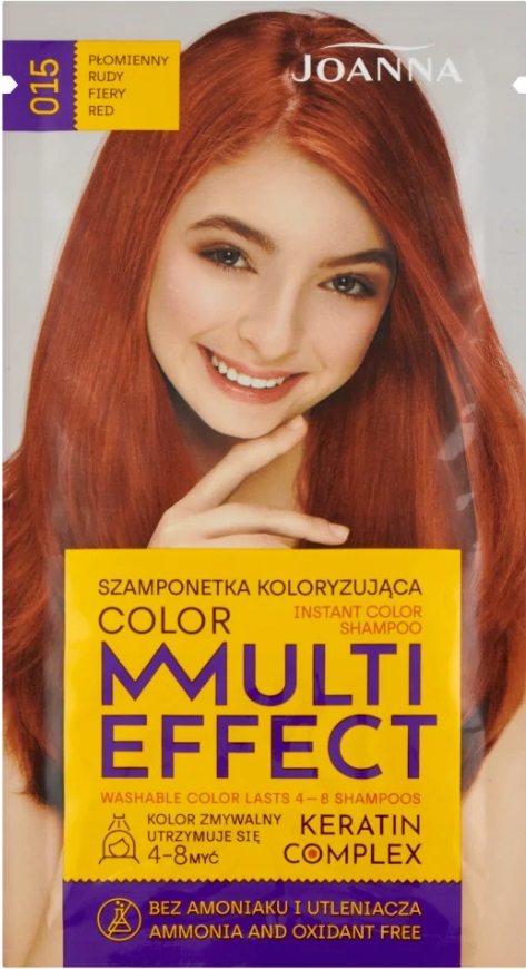 Joanna Multi Effect szamponetka koloryzująca 015 Płomienny Rudy