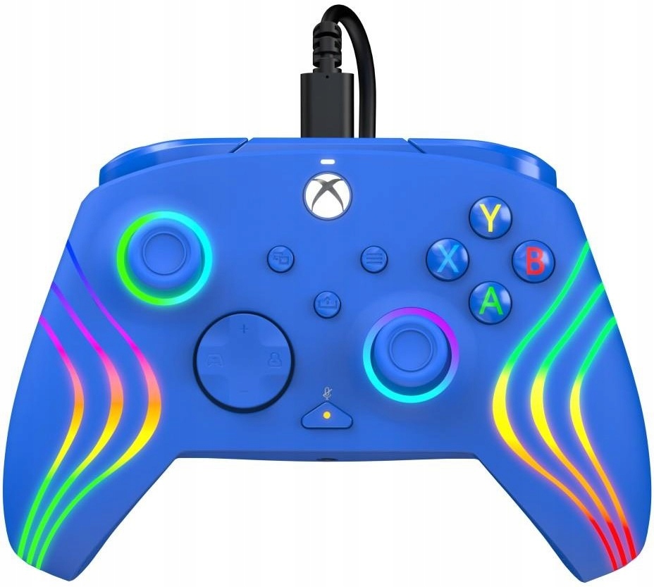 PDP Pad przewodowy Afterglow WAVE - niebieski PC XO XBOX ONE Złącza USB mini jack 3.5 (audio)