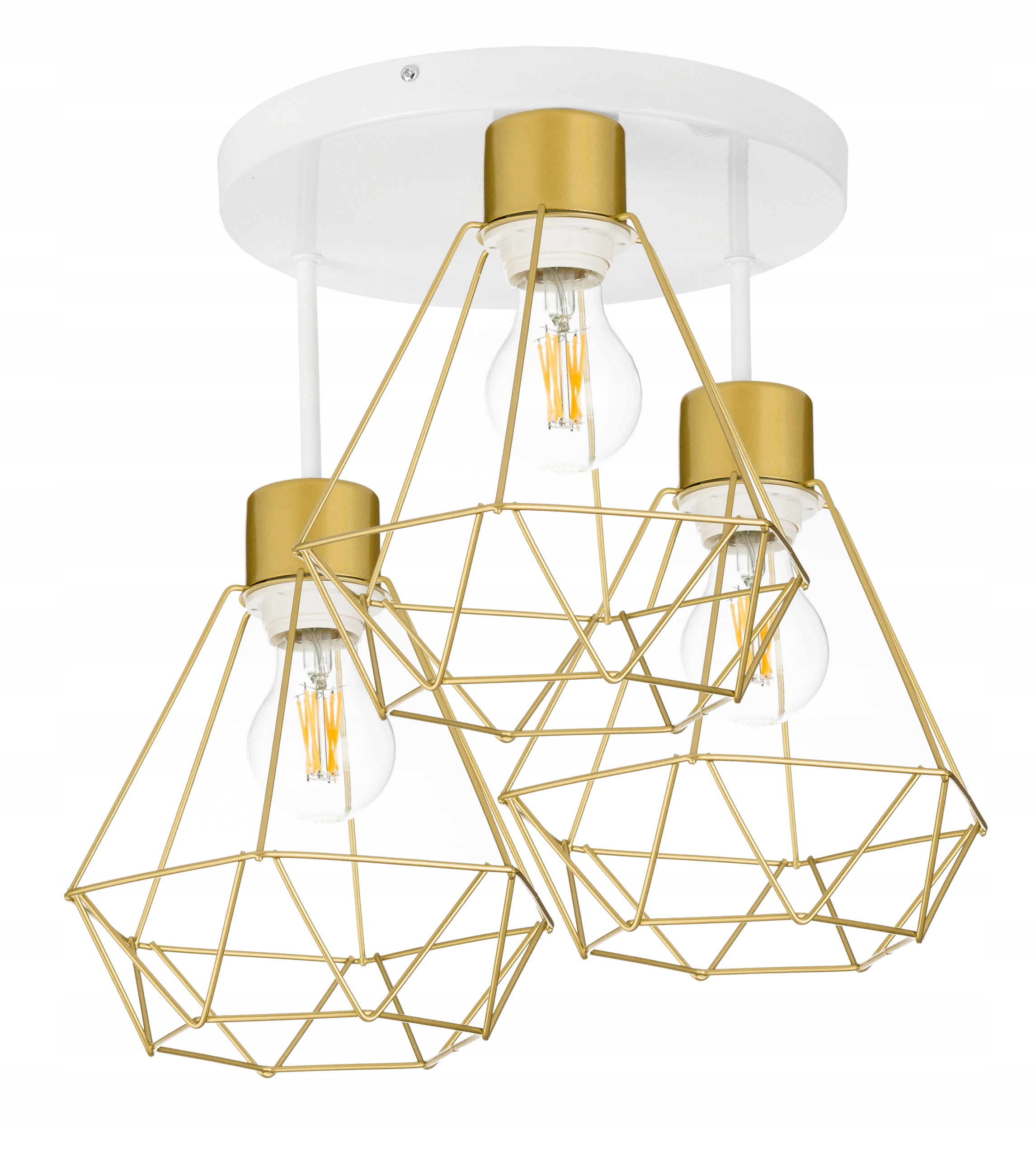 Lampa stropní svítidlo stropní lustr pevný loft zlatý 3