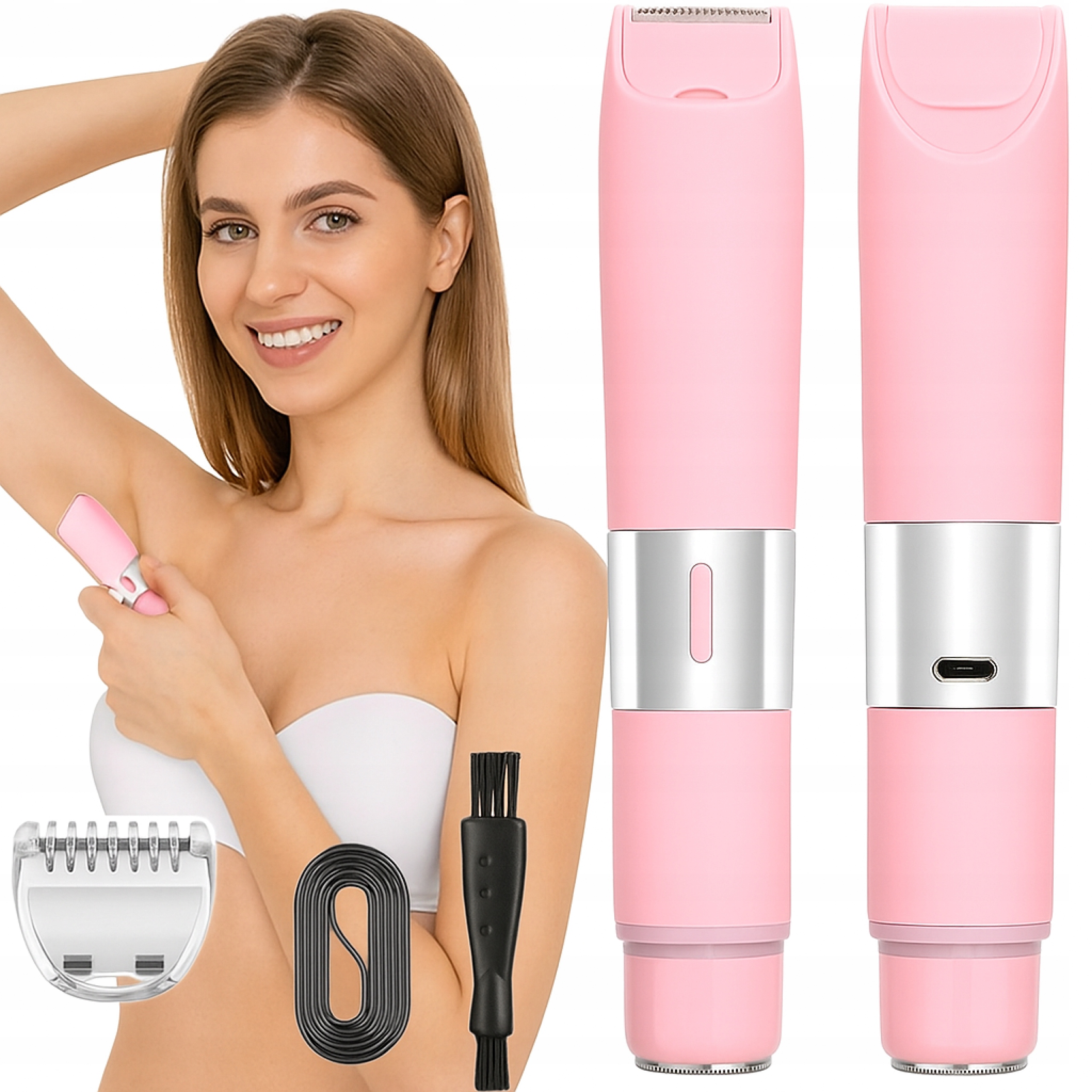 Bezbolesny Depilator Depilacja Włosów Bikini Ciała Twarzy Nóg Pach Golarka