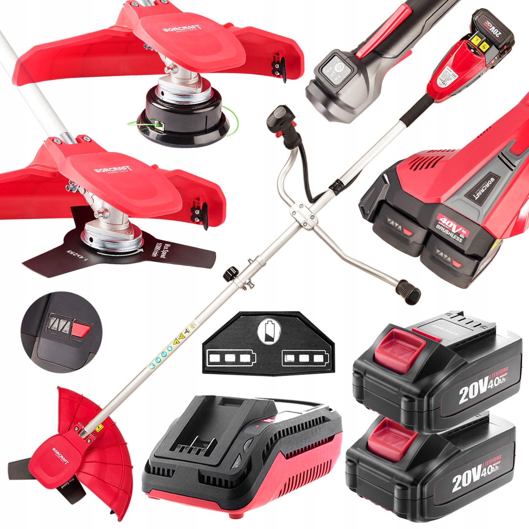 Kosa akumulatorowa Worcraft CGT-S40LIBH 2x akumulator 4.0Ah Ładowarka