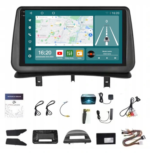 Rádio Navigace Renault Clio 2005-2014 Carplay Android Auto 8GB 256GB Sim