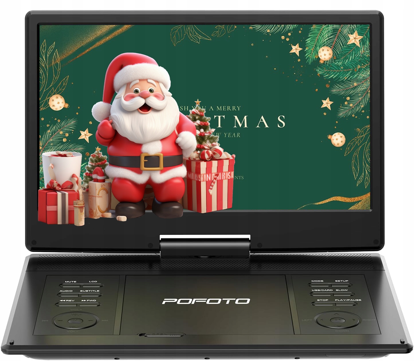 Přehrávač DVD Přenosný LCD 15.7" Usb 4000 mAh Automobilová baterie Černá