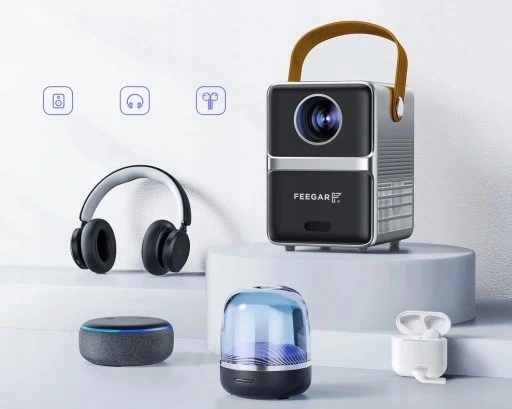 Mini PROJEKTOR LED RZUTNIK PRZENOŚNY Feegar WiFi 5G Bluetooth HDMI FOCUS Kod producenta 5904610880302