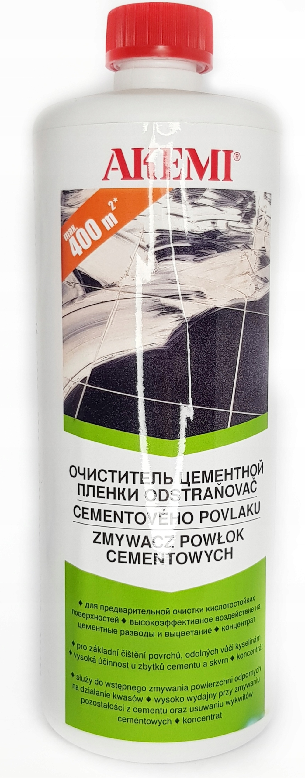 AKEMI ZMYWACZ POWŁOK CEMENTOWYCH ZAPRAWY FUGI 1l
