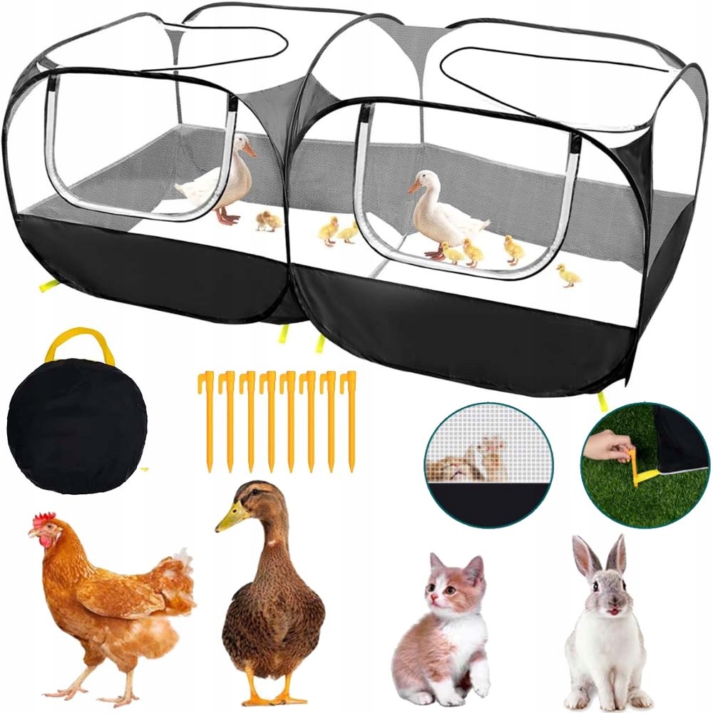 Levně Kotec Velká Přenosná Skládací Pro Psa Kočku Zvířat Pelíšek 185X94X64 CM