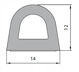

Uszczelka porowata samoprzylepna typu D 14x12mm