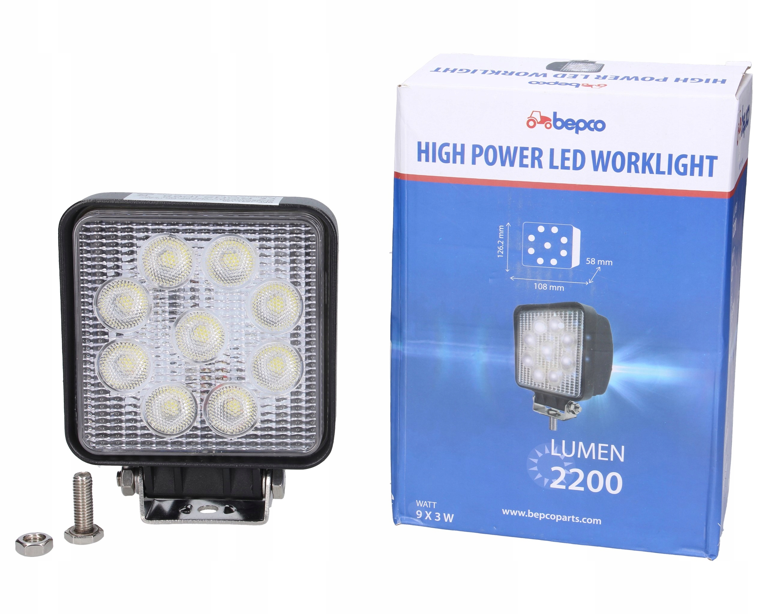 Led pracovní světlo 27W 2200lm rozptýlené světlo