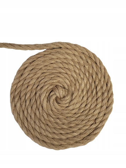 LINA JUTOWA żeglarska kręcona sznur 10mm 50 METRÓW