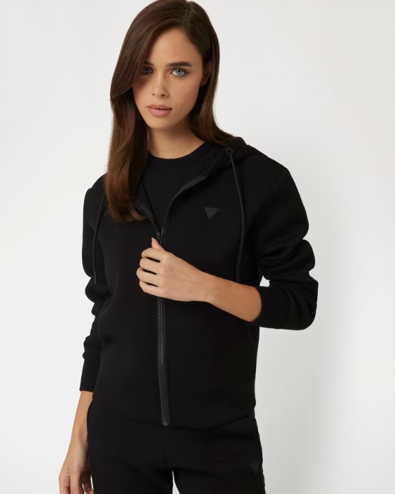 Dámská mikina Guess allie scuba hoodie zip sweatsh