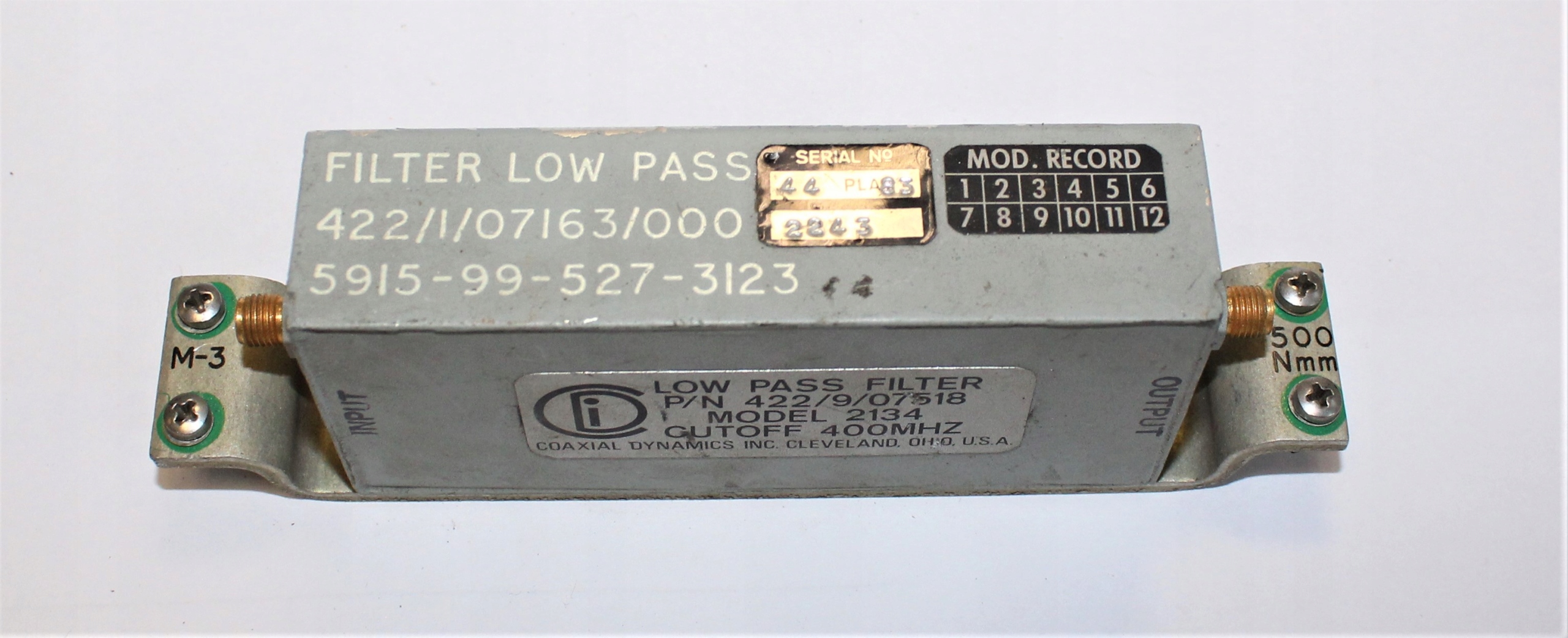 Filtr dolnoprzepustowy 2134 400MHz COAXIAL Producent Inna