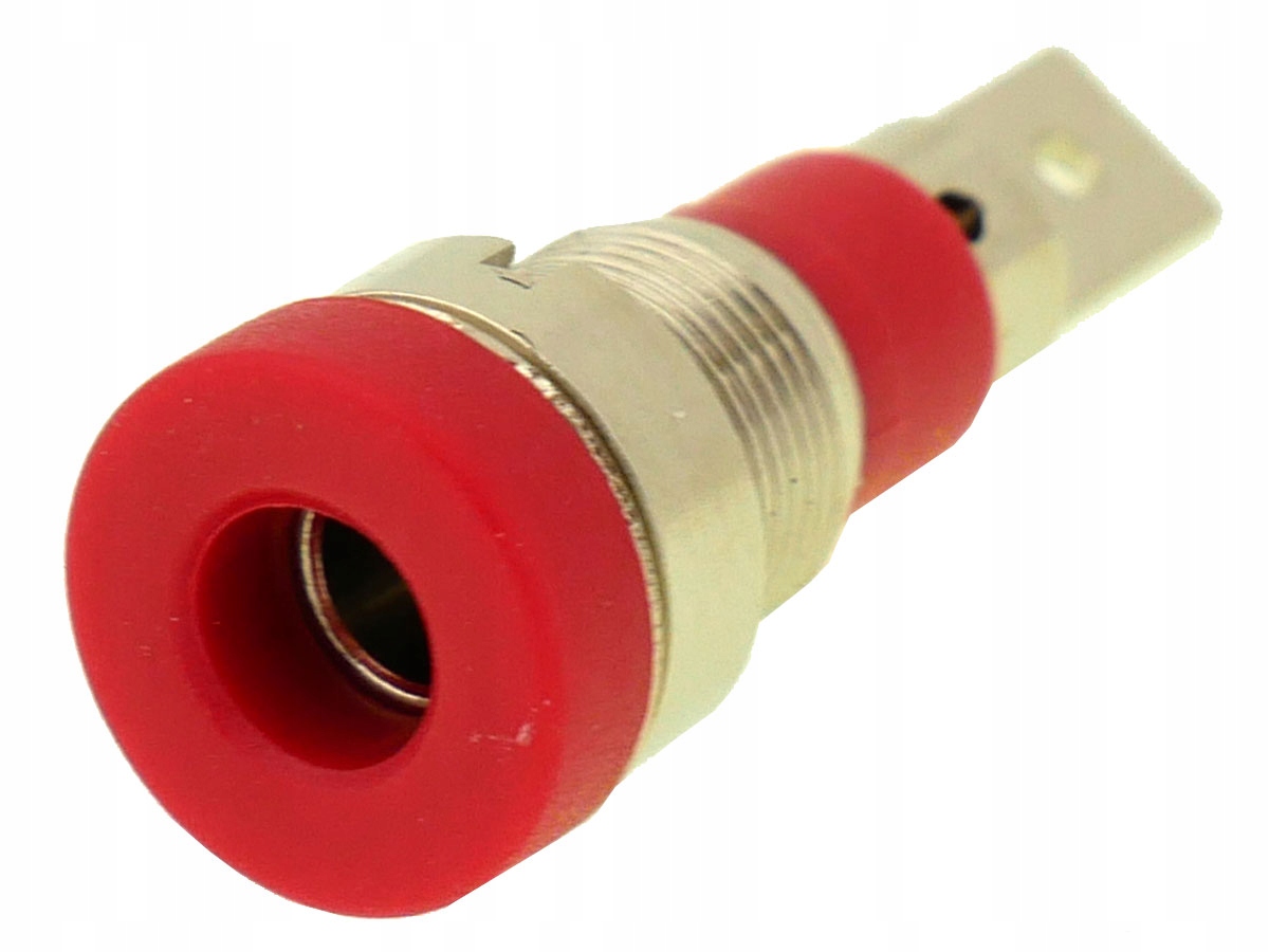 

Gniazdo banan 4mm czerwone na panel 24.241.1 Amass