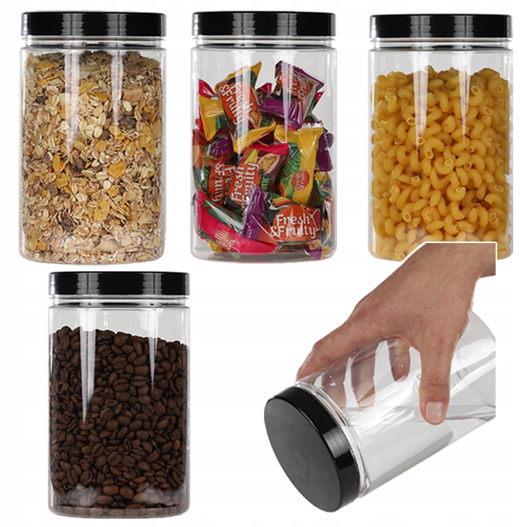 

Pojemnik słoik plastikowy 1,25L makę 1250ml x 4