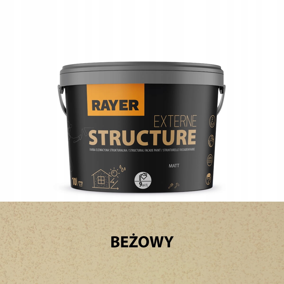 Farba Strukturalna Elewacyjna RAYER 10l beżowy