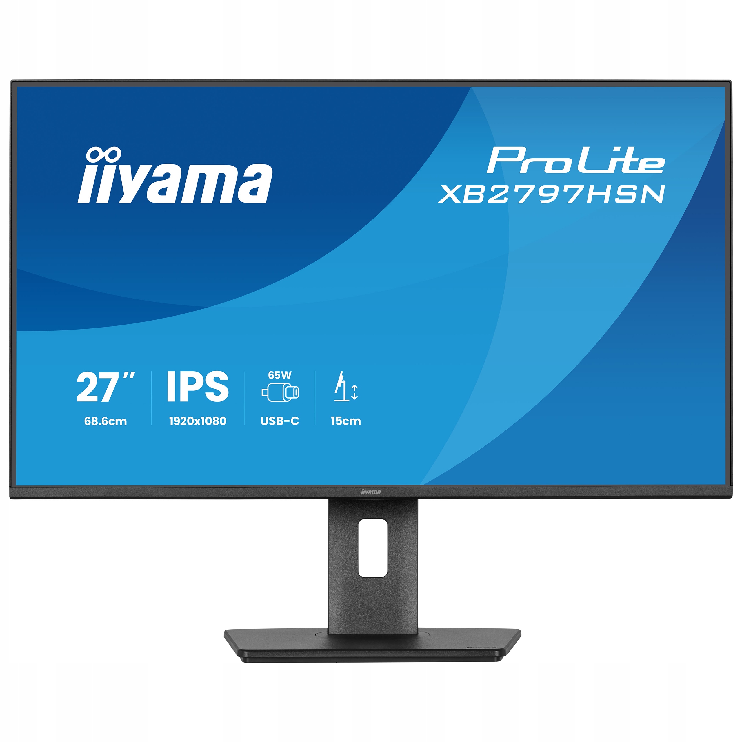 Monitor 27" iiyama ProLite XB2797HSN-B1 Fhd Ips Led 1ms 100Hz Hdmi Dp Pivot