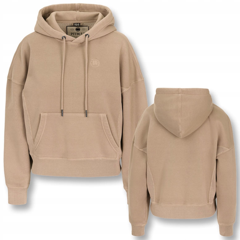 Damska Bluza z kapturem Oversize Pitbull Kangurka Washed Manzanita