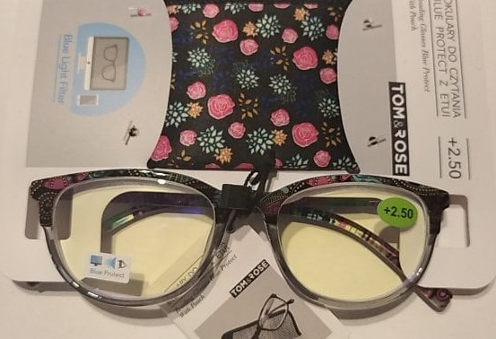 Okulary do czytania z powłoką BlueP+2,5