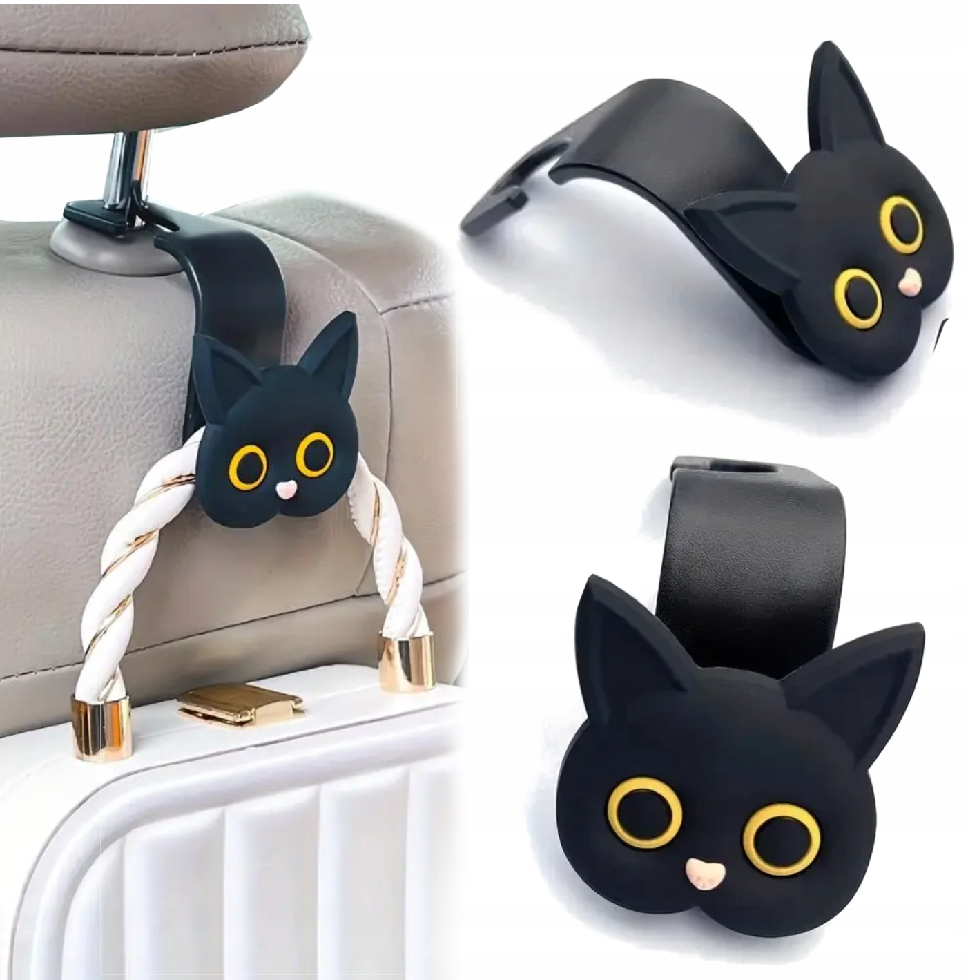 Kotek Wieszak Hak Do Samochodu Auta Na Zagłówek Fotel Na Torebkę Zakupy