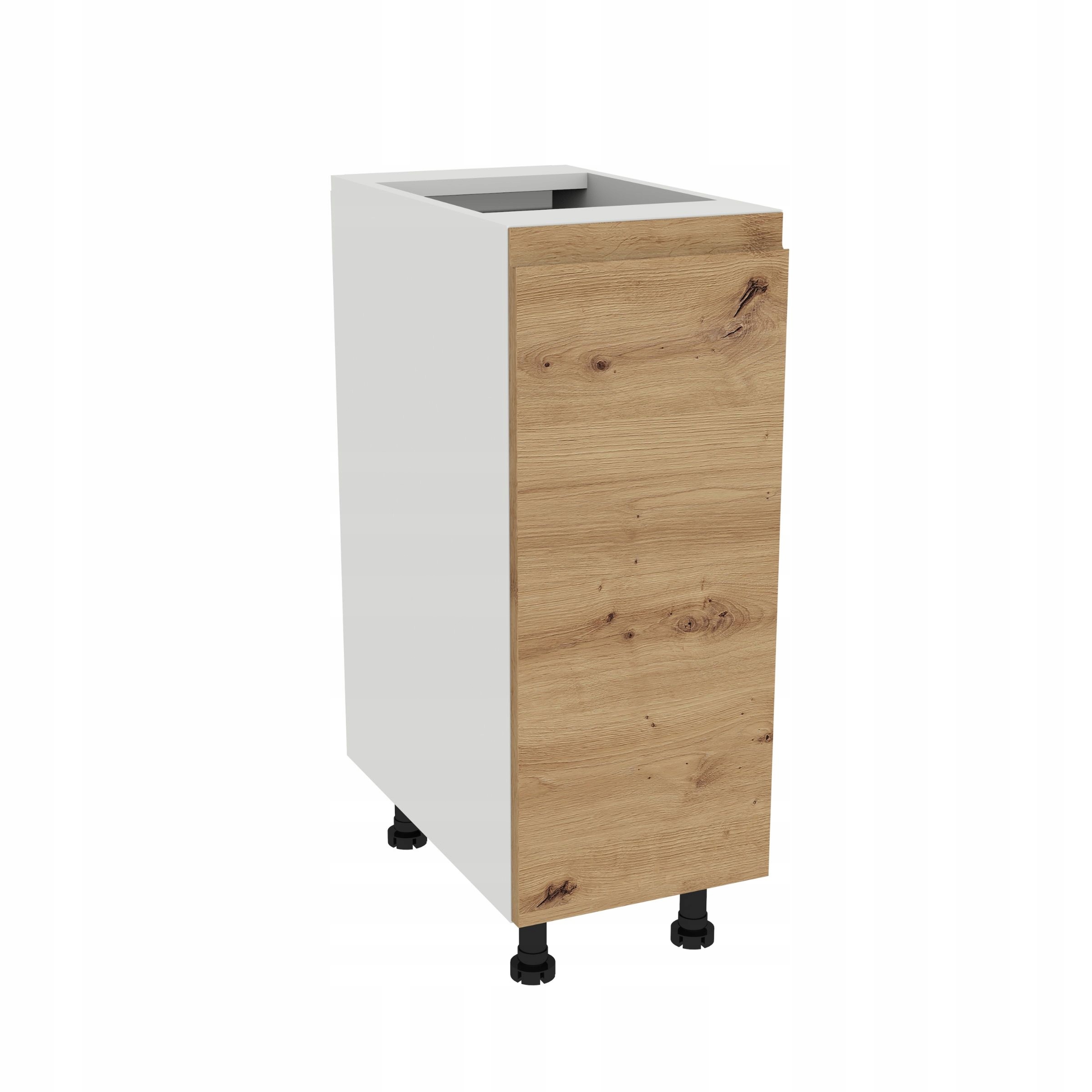 Spodná kuchynská skrinka 30 Frezo Biela predná časť Bezúchytkový dub Artisan