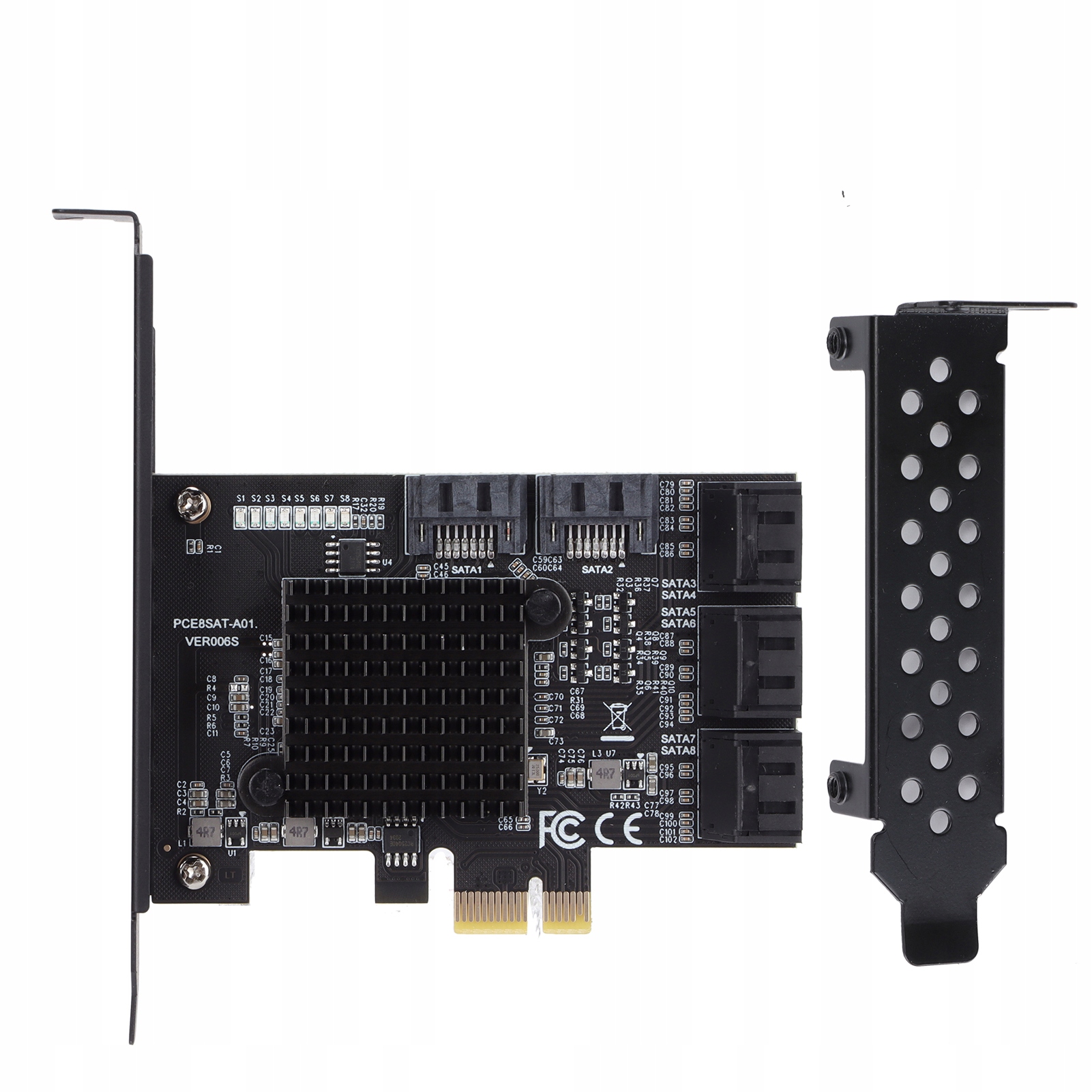 Karta rozszerzeń kontrolera PCI-E do SATA3.0 8-p