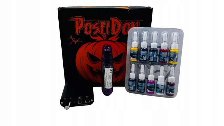 MASZYNKA DO TATUAŻU KOMPLET POSEIDON STAN BARDZO DOBRY
