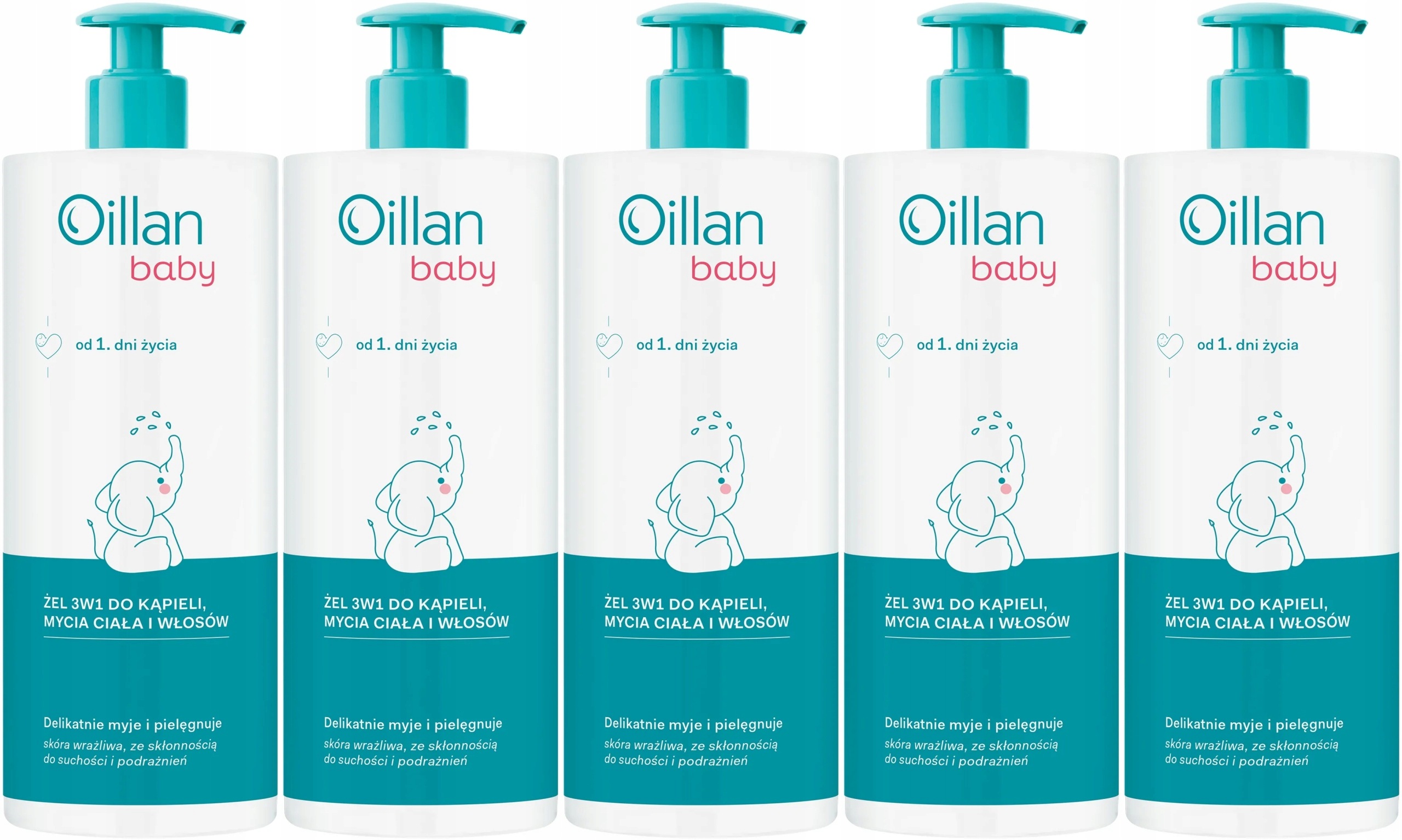 Oillan Baby Żel Do Mycia Ciała I Włosów 3w1 750ml