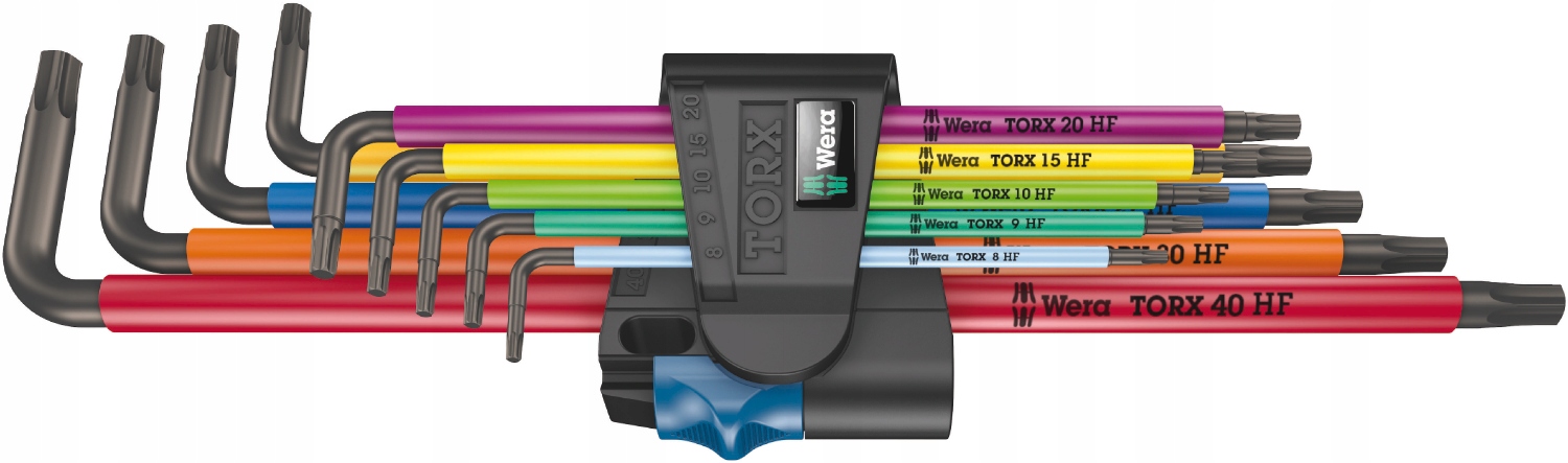 Zestaw kluczy trzpieniowych Tx XL Multicolor Hf Wera 05024470001 imbusy