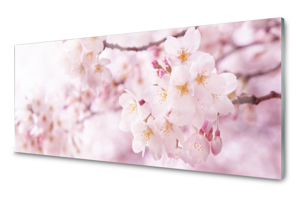 Sklenený panel do kuchyne Kvety Rastlina 125x50