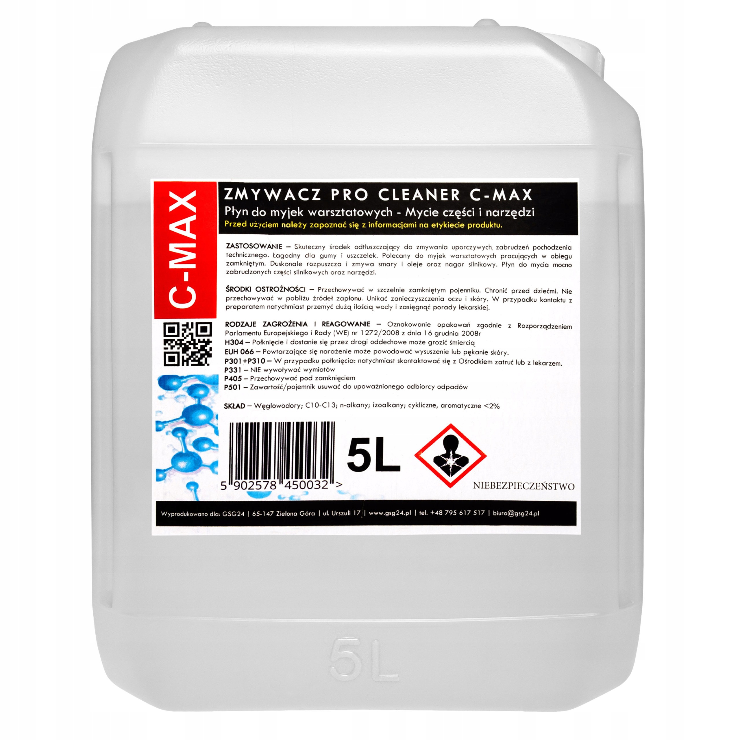 Tekutý odstraňovač dílů a nástrojů pro dílenskou myčku Pro Cleaner Cmax 5L