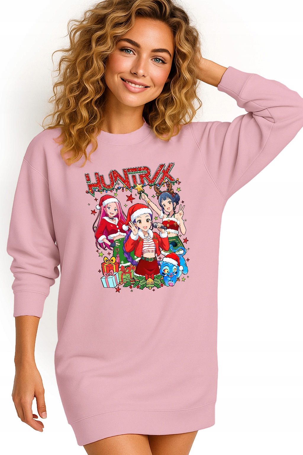 Mikina Vánoční Oversize Šaty Huntrix Dárek K Vánocům XL