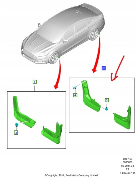 

Chlapacze Tylne Ford Mondeo Mk5 Kombi 2014-