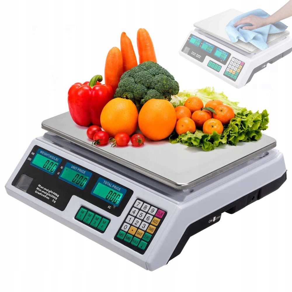 Elektronická Váha 40 kg 5 g Gastronomická Skladovací Kuchyňská