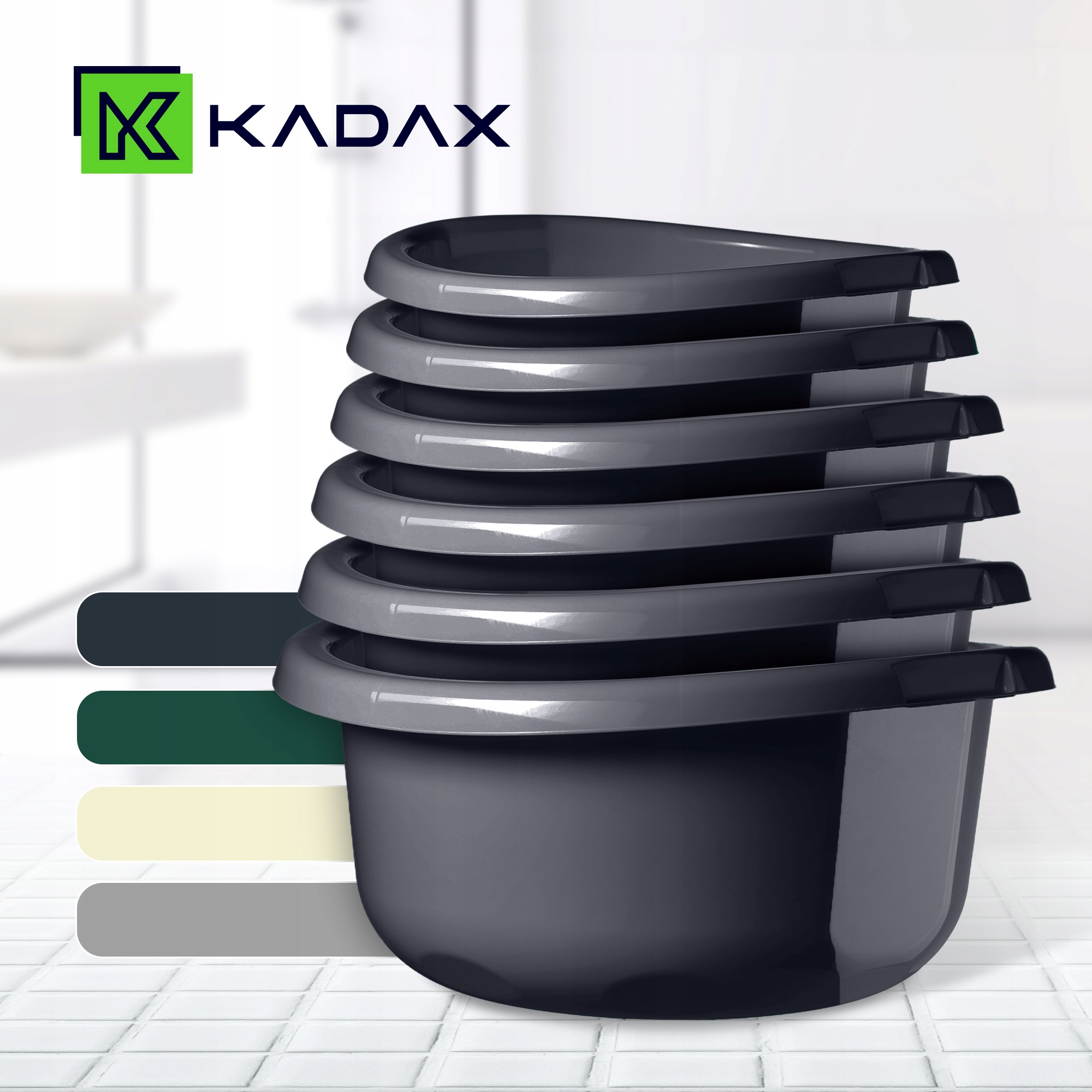 MISKA PLASTIKOWA OKRĄGŁA 25 L NA PRANIE MIEDNICA DUŻA Z UCHWYTAMI Pojemność 25 l