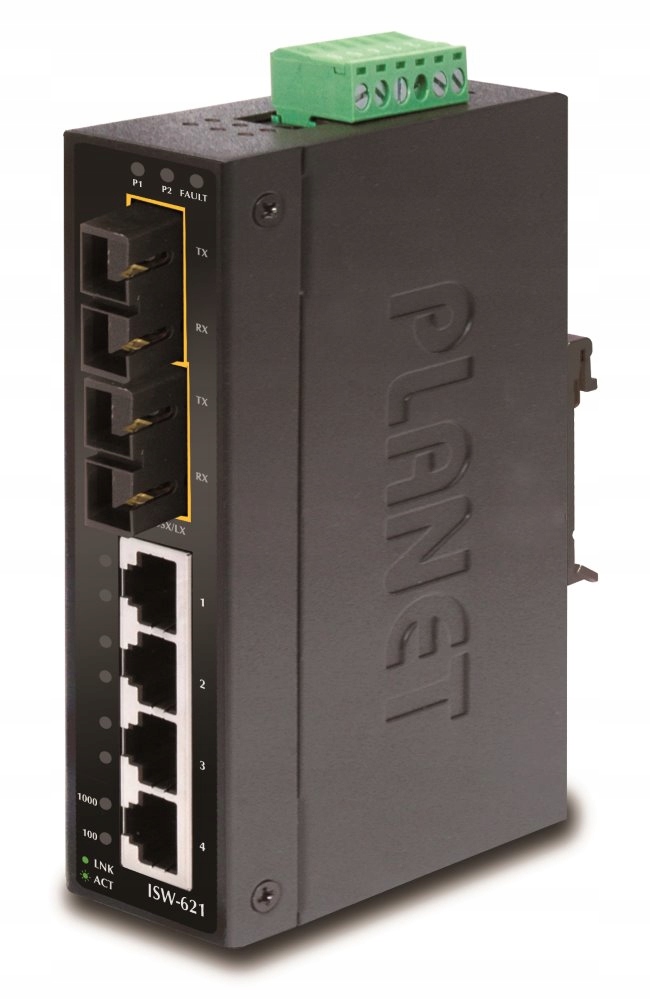 Planet ISW-621 Priemyselný Switch 4x 10 100M 2x 100M MM Sc, -10 60