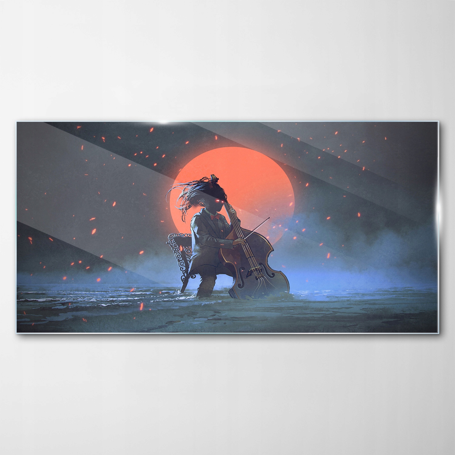 

Hartowany Obraz Szklany Człowiek Krzesło 120x60